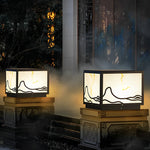 Waterproof LED Mountain Scenery Intelligent Solar Solar Post Caps Lights - Lamp Outdoor