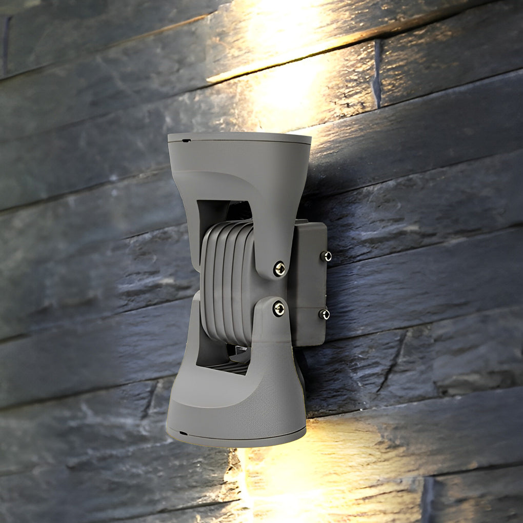 8 In. 2-Light Rotating Heads LED Up Down Outdoor Wall Light - Lamp Outdoor