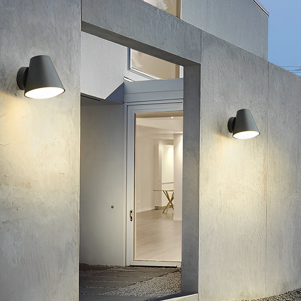 Cone Shape LED Waterproof Black Modern Outdoor Wall Lamp Exterior Lights - Lamp Outdoor