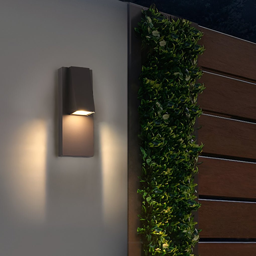 Rectangle Waterproof LED Black Modern Outdoor Wall Lamp Wall Light Fixture - Lamp Outdoor