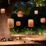 Waterproof Classic Rattan Lanterns LED Red Modern Outdoor Chandelier - Lamp Outdoor