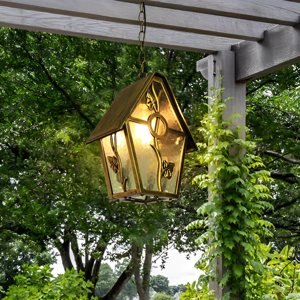 Creative Cabin Glass Waterproof American Style Outdoor Chandelier Lamp - Lamp Outdoor