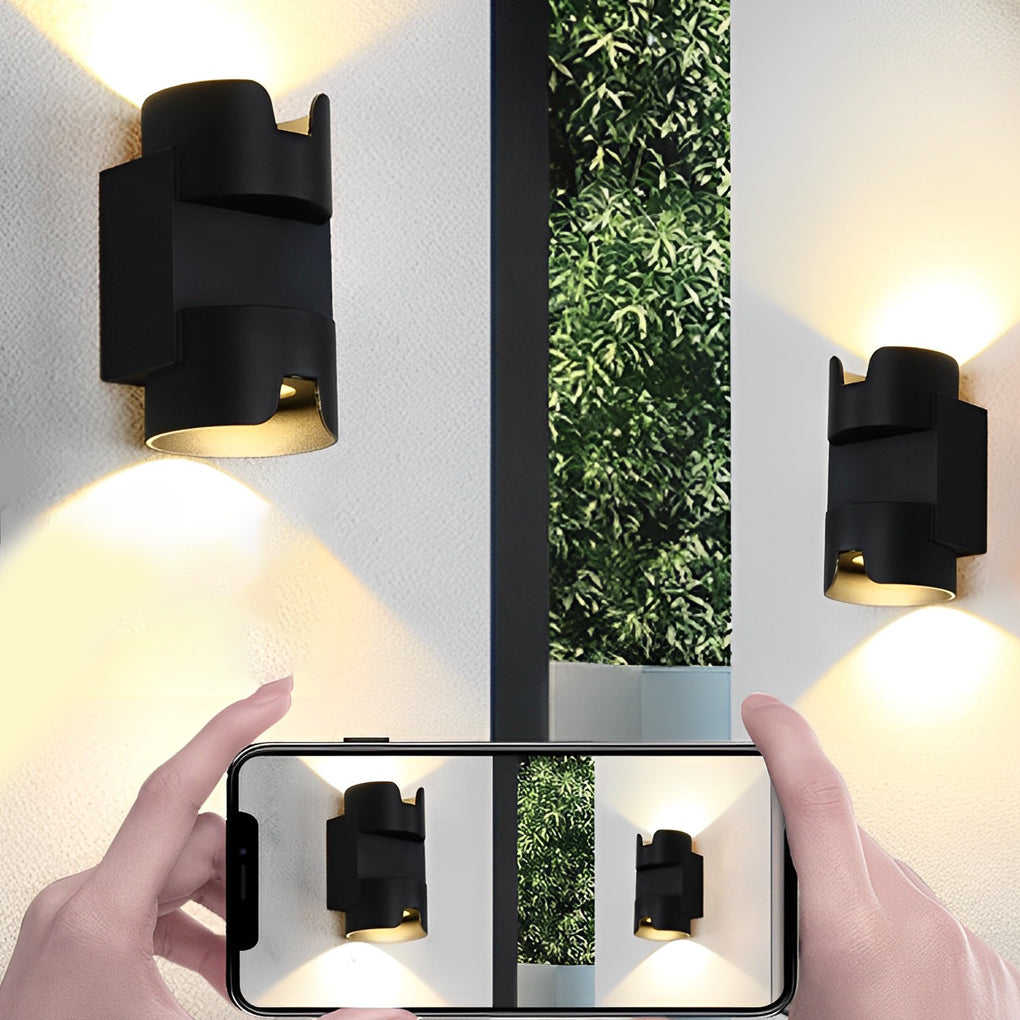 Waterproof Up and Down Light LED Black Modern Wall Washer Light Wall Lamp - Lamp Outdoor