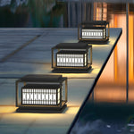 Square Vintage Design LED Waterproof Traditional Outdoor Pillar Lights - Lamp Outdoor