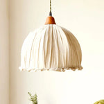 Haloa Vintage Pendant Light Beige, Fabric - Lamp Outdoor