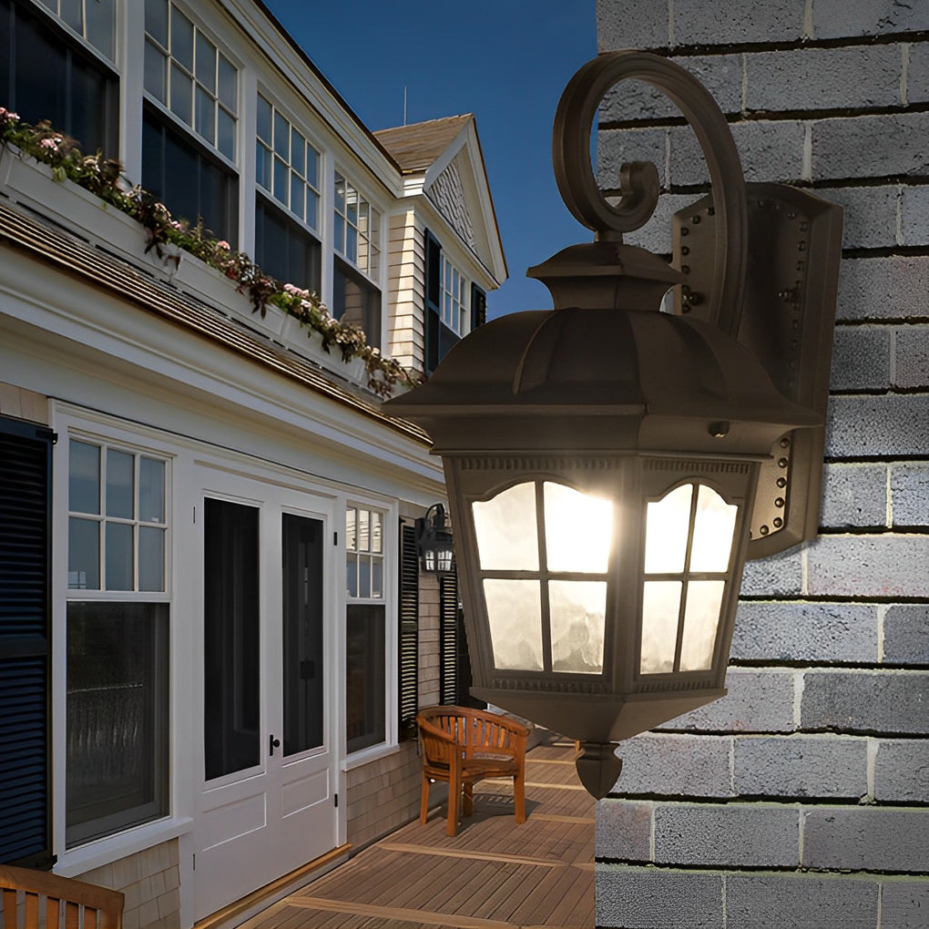 Waterproof Retro Elegant LED Glass European Style Outdoor Wall Lights - Lamp Outdoor