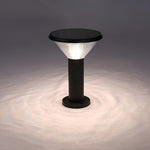 Contemporary Tapered Solar LED Pathway Light Black Cylindrical Outdoor Lighting - Lamp Outdoor