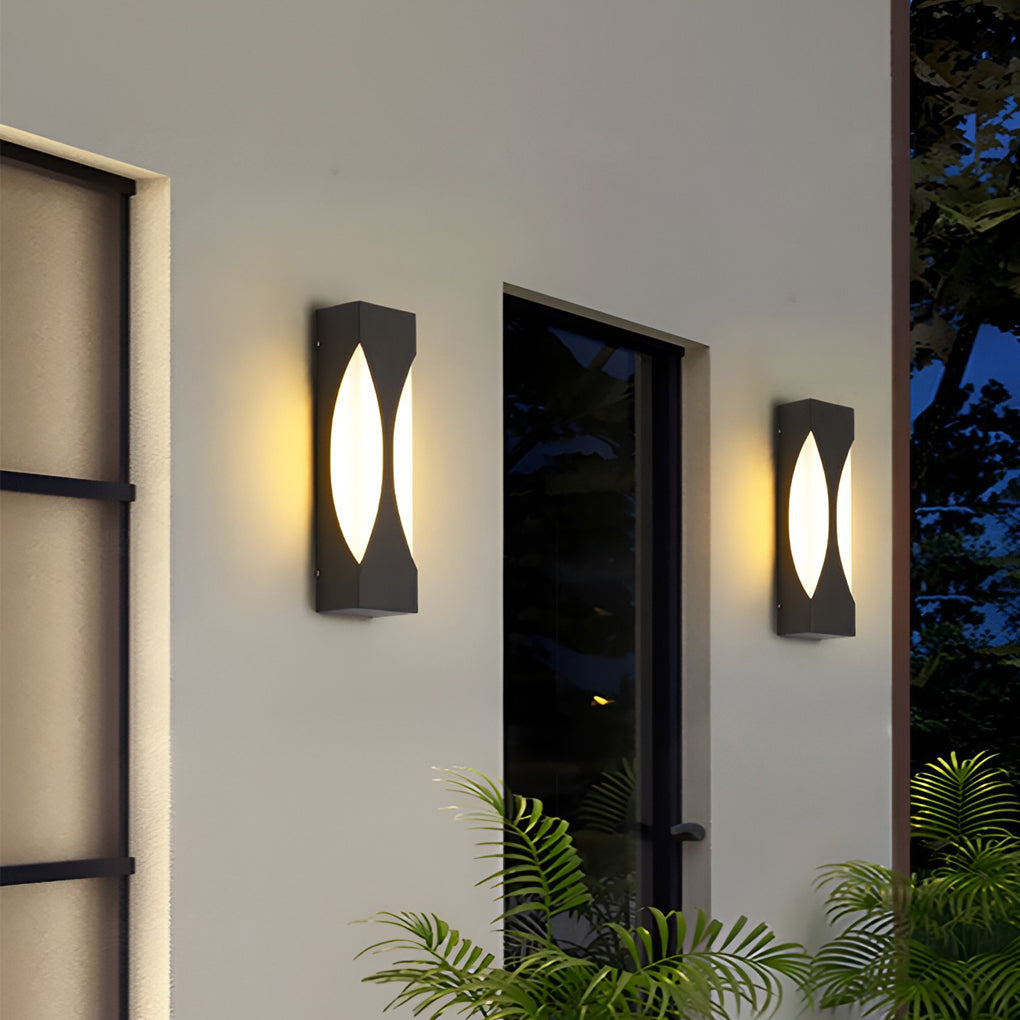 Creative Rectangular Waterproof LED Black Modern Outdoor Wall Sconce Lighting - Lamp Outdoor