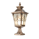 Retro Pattern Waterproof LED European Style Solar Fence Post Lights - Lamp Outdoor