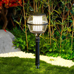 Modern Matte Black Solar Caged Lanterns - Lamp Outdoor