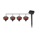 Waterproof 4 Resin Birds Snails Butterflies Ladybugs Solar Garden Lights - Lamp Outdoor