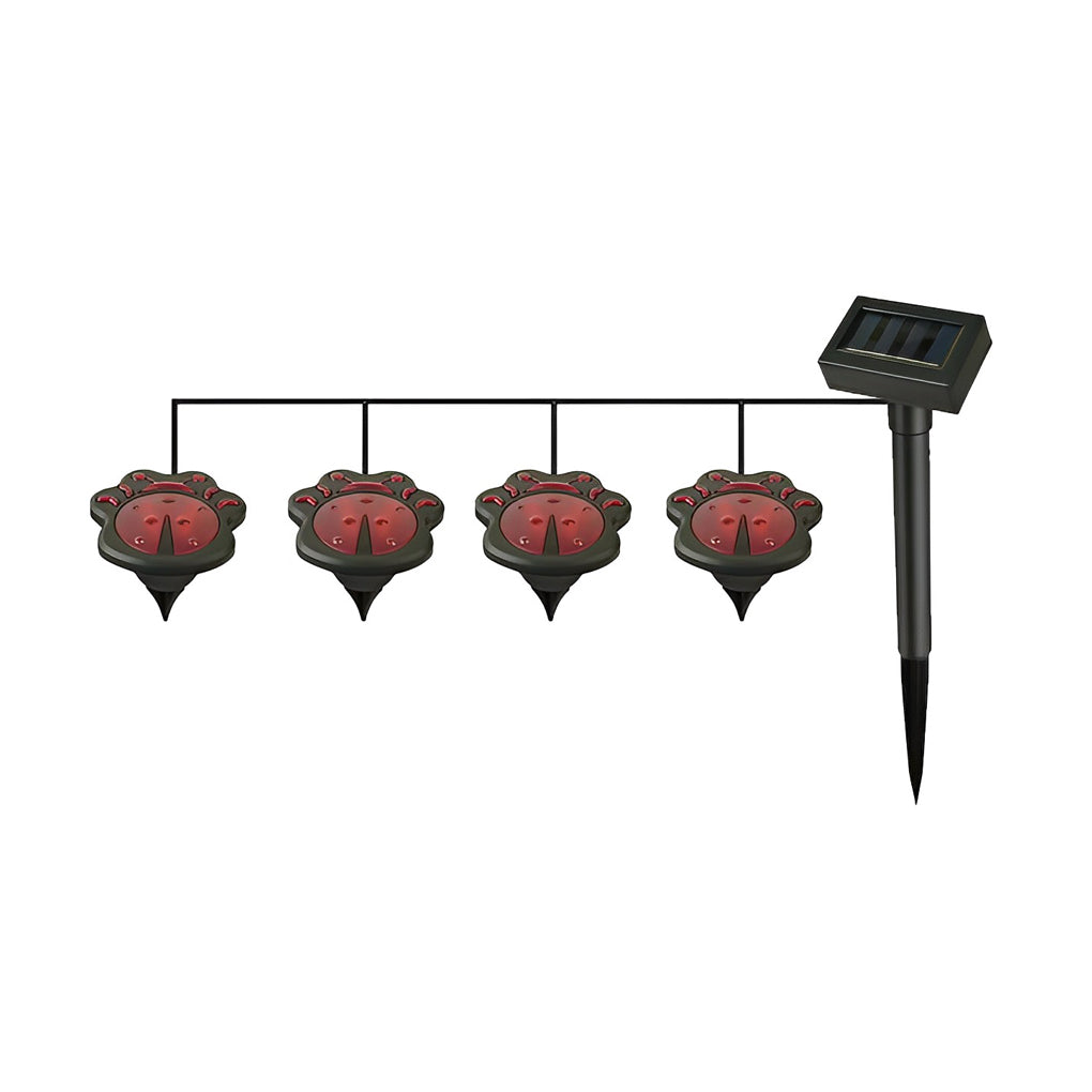 Waterproof 4 Resin Birds Snails Butterflies Ladybugs Solar Garden Lights - Lamp Outdoor