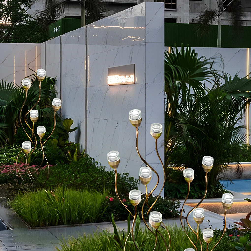 Outdoor Flower Bud Lawn Lights – Apple & Grape Designs, LED, Modern Illumination - Lamp Outdoor