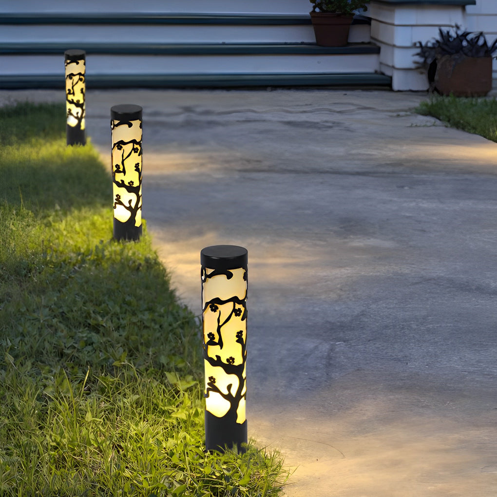Black Retro Wintersweet Pathway Lights - Lamp Outdoor