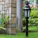 Elegant European-Style Black LED Outdoor Pathway Lamp Post - Lamp Outdoor