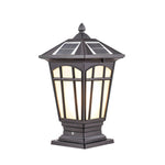 Waterproof Aluminum LED Brown Retro Solar Solar Post Cap Lights Pillar Lamp - Lamp Outdoor