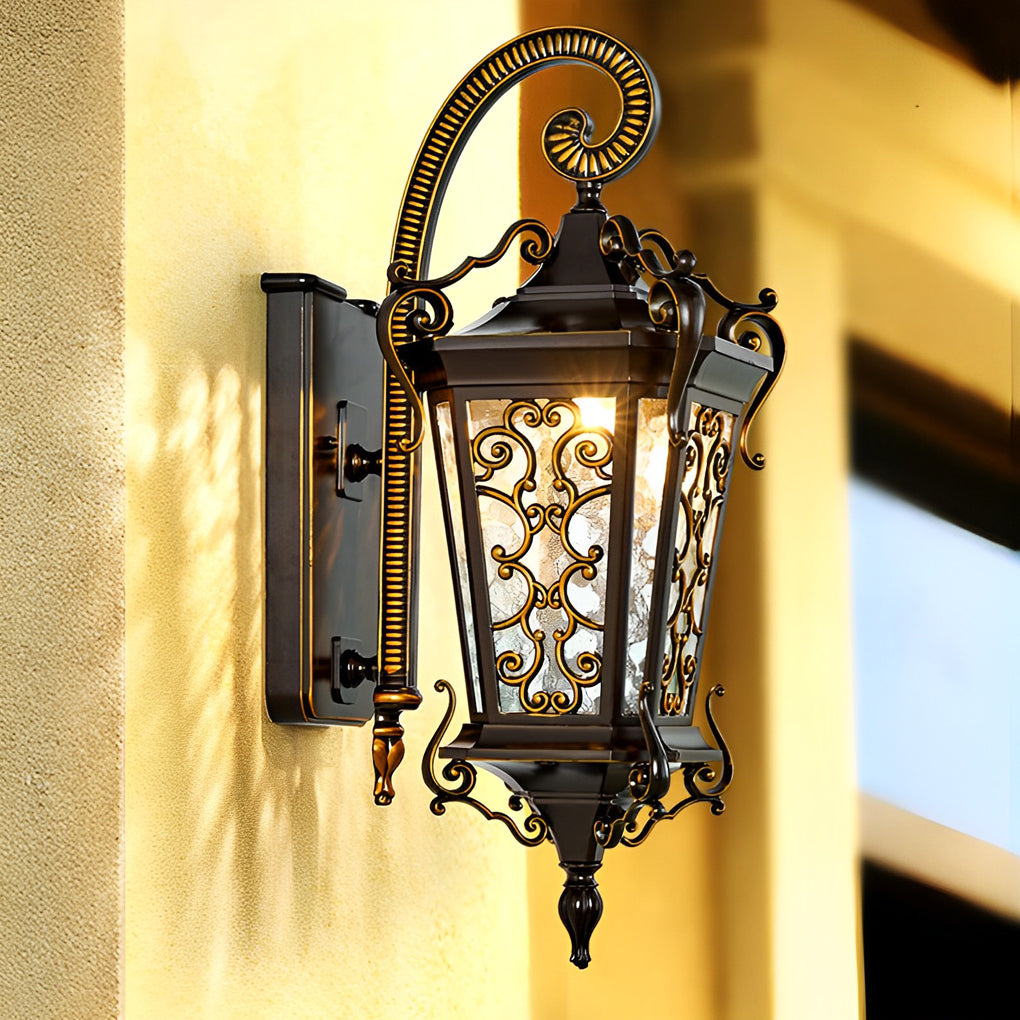 Retro Pattern Outdoor Waterproof European Style Wall Lamp Exterior Lights - Lamp Outdoor