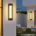 Rectangular Strip Waterproof LED Black Modern Outdoor Wall Lights - Lamp Outdoor