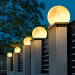Moon Waterproof LED Modern Solar Post Caps Lights Pillar Light - Lamp Outdoor