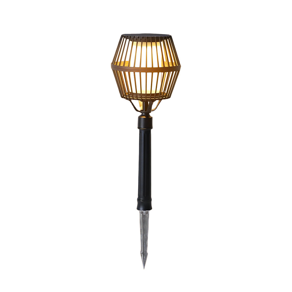 Modern Matte Black Solar Caged Lanterns - Lamp Outdoor
