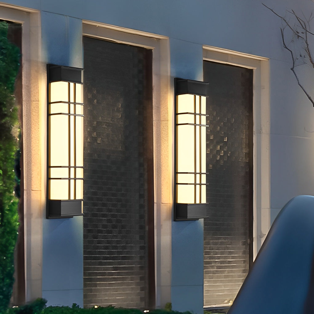 Retro Rectangular Waterproof LED Black Traditional Outdoor Wall Lamp - Lamp Outdoor