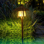 Branch Pattern Bamboo Style Lantern Versatile Outdoor Hanging and Post Light - Lamp Outdoor