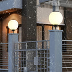Ball Waterproof Three Step Dimming LED Solar Post Caps Lights Pillar Light - Lamp Outdoor