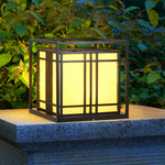 Retro Square Waterproof LED Black Modern Outdoor Post Caps Lights - Lamp Outdoor