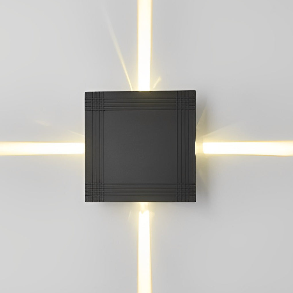 Round Square LED 12W Cross Star Lights Waterproof Modern Wall Lamp - Lamp Outdoor