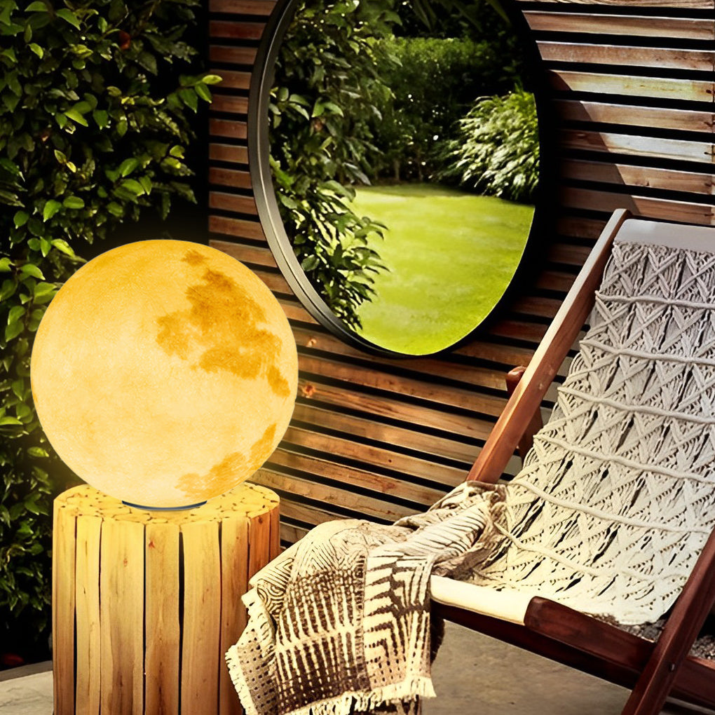Moon-Shaped Outdoor Pier-Mount Pillar Accent Post Light - Lamp Outdoor