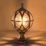 Round Glass E27 Waterproof European Style Outdoor Post Caps Lights - Lamp Outdoor
