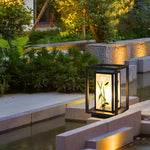 Artistic Solar LED Pathway Lights with Landscape Pattern - Lamp Outdoor