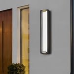 Rectangular Waterproof LED Black Modern Porch Lights Wall Sconces - Lamp Outdoor