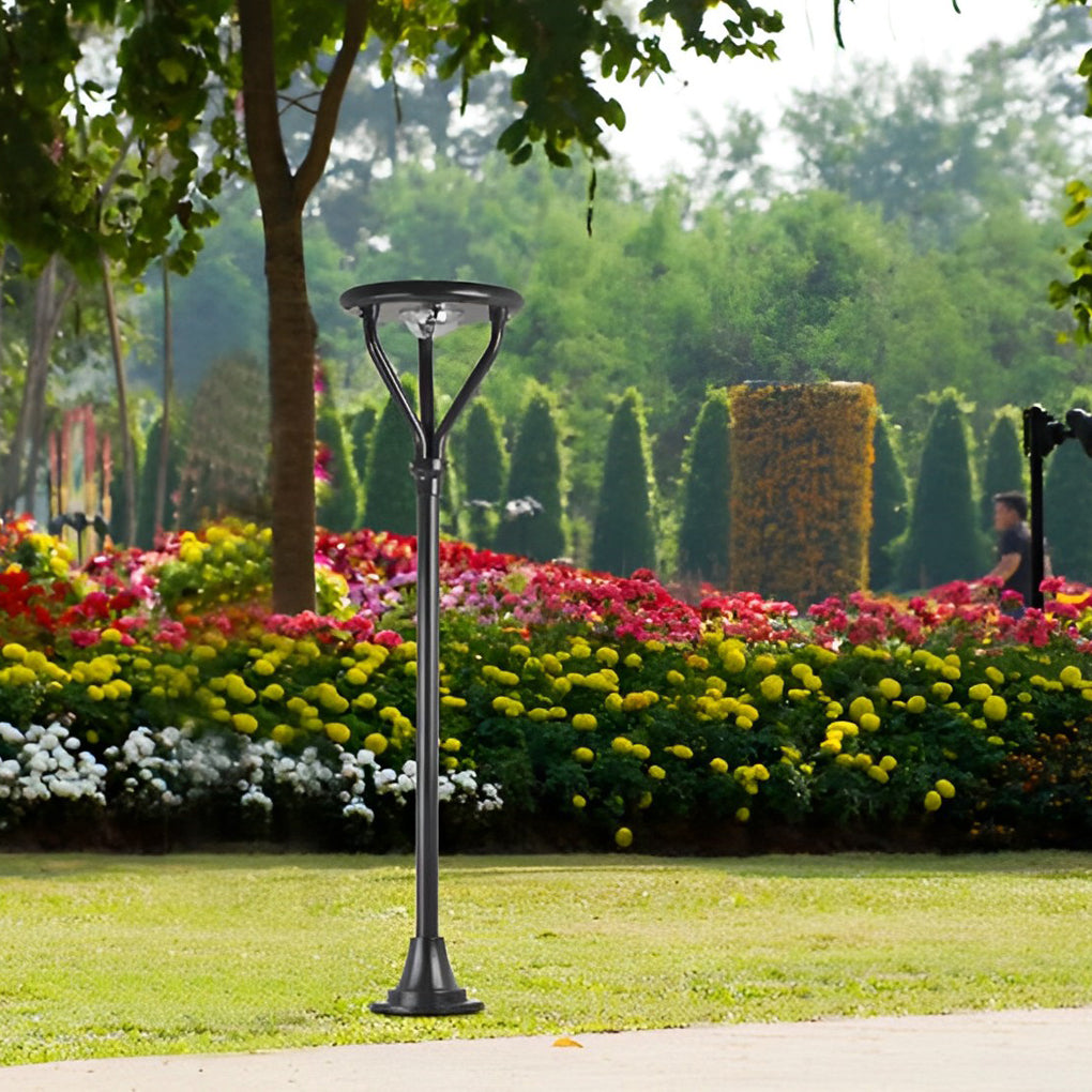 Intelligent Modern Solar LED Lamp Post – Outdoor Waterproof Round Light - Lamp Outdoor