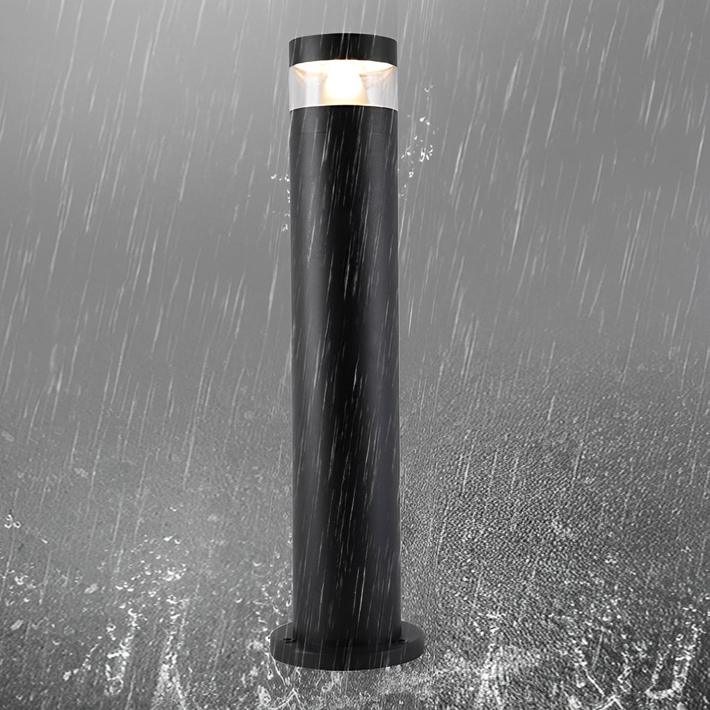 Cylindrical Creative Waterproof LED Black Modern Outdoor Pathway Bollard Lights - Lamp Outdoor