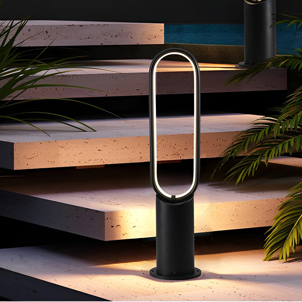 Modern Long Linear LED Solar Pathway Lights in Black Aluminum, Waterproof - Lamp Outdoor