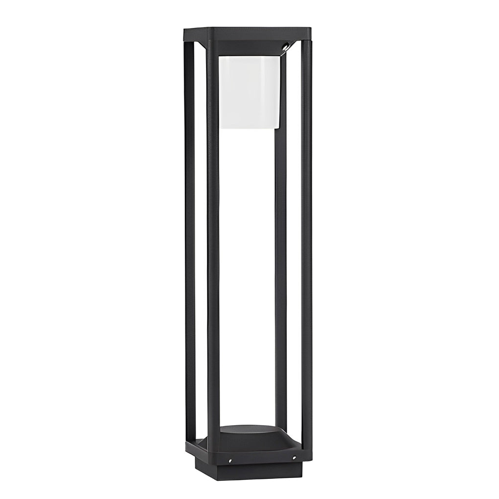 Adjustable Brightness LED Solar Path Lights Outdoor Black Modern Lawn Lamp - Lamp Outdoor