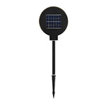 Modern Circular Black Solar LED Lawn Light - Lamp Outdoor
