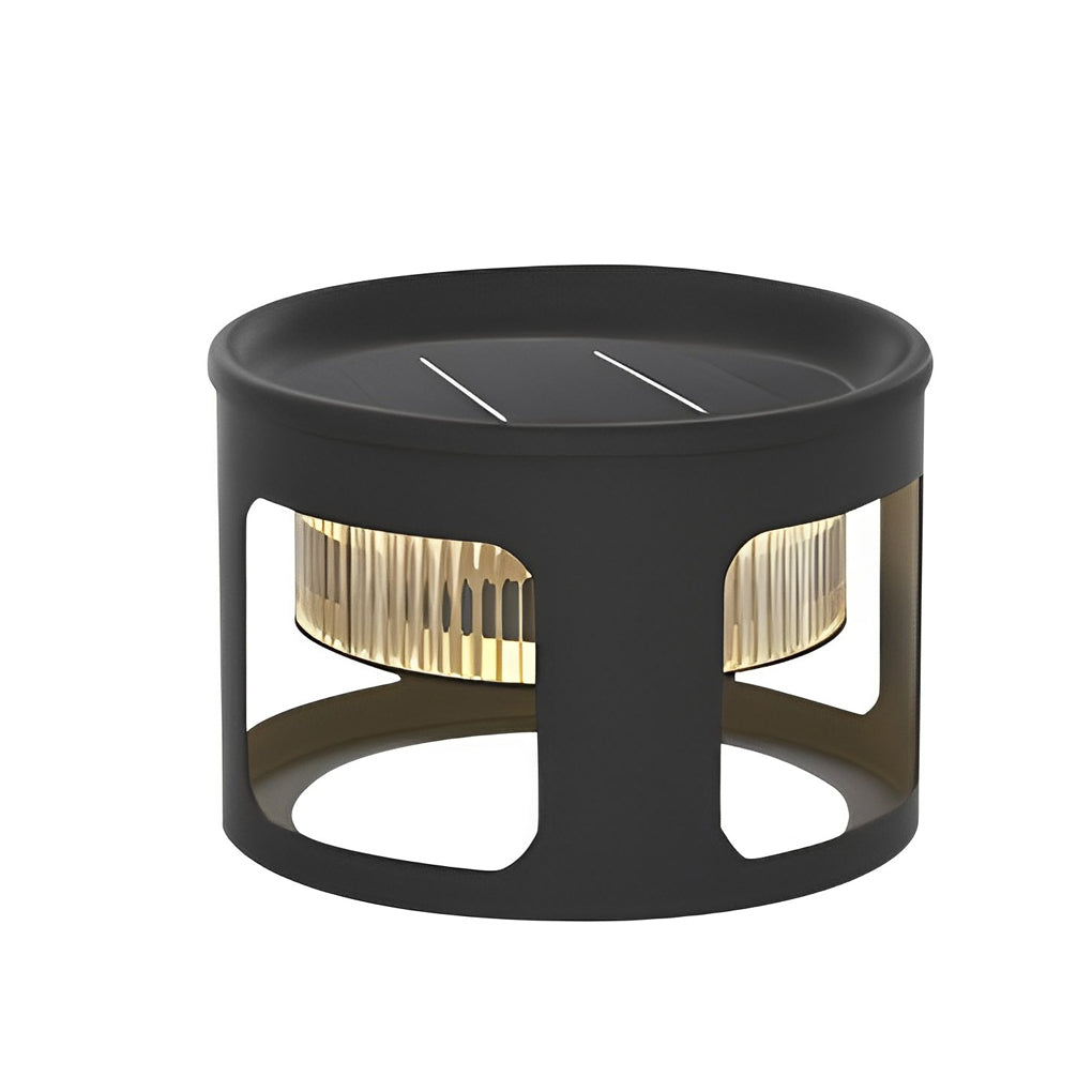 Round Table Lamp with Under-Table Lighting Solar-Powered LED Outdoor Light - Lamp Outdoor