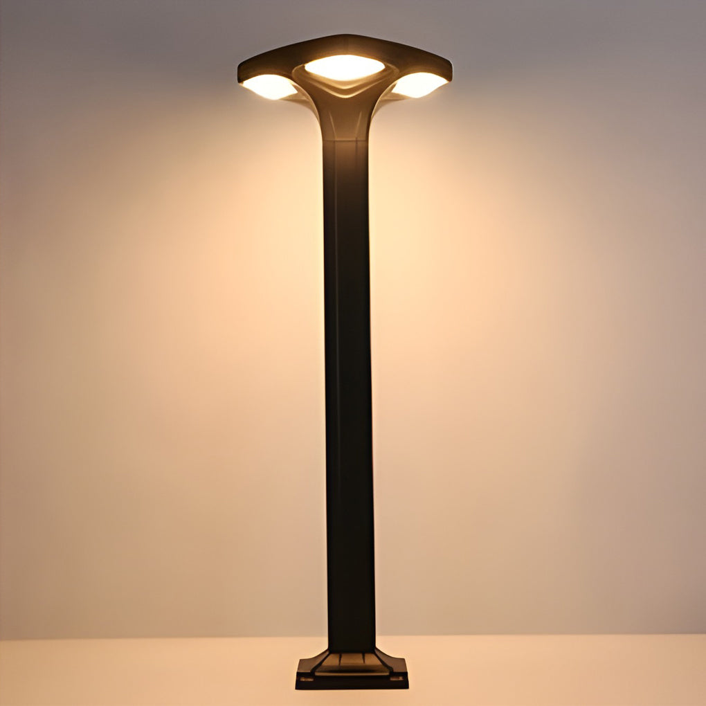 4-Light Square Waterproof LED Outdoor Path Lights - Solar & Hardwired Options - Lamp Outdoor
