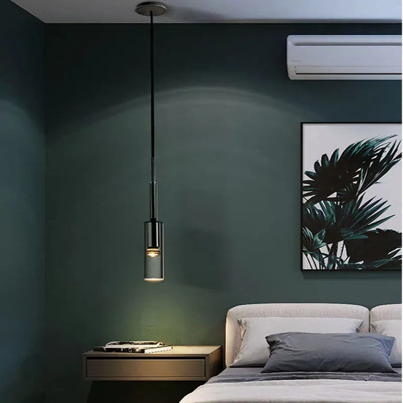 Zeyro Modern Black Glass Streamlined Pendant light/Wall Lamp - Lamp Outdoor