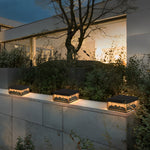 Mountain Scenery LED Waterproof Black Modern Solar Fence Post Lights - Lamp Outdoor