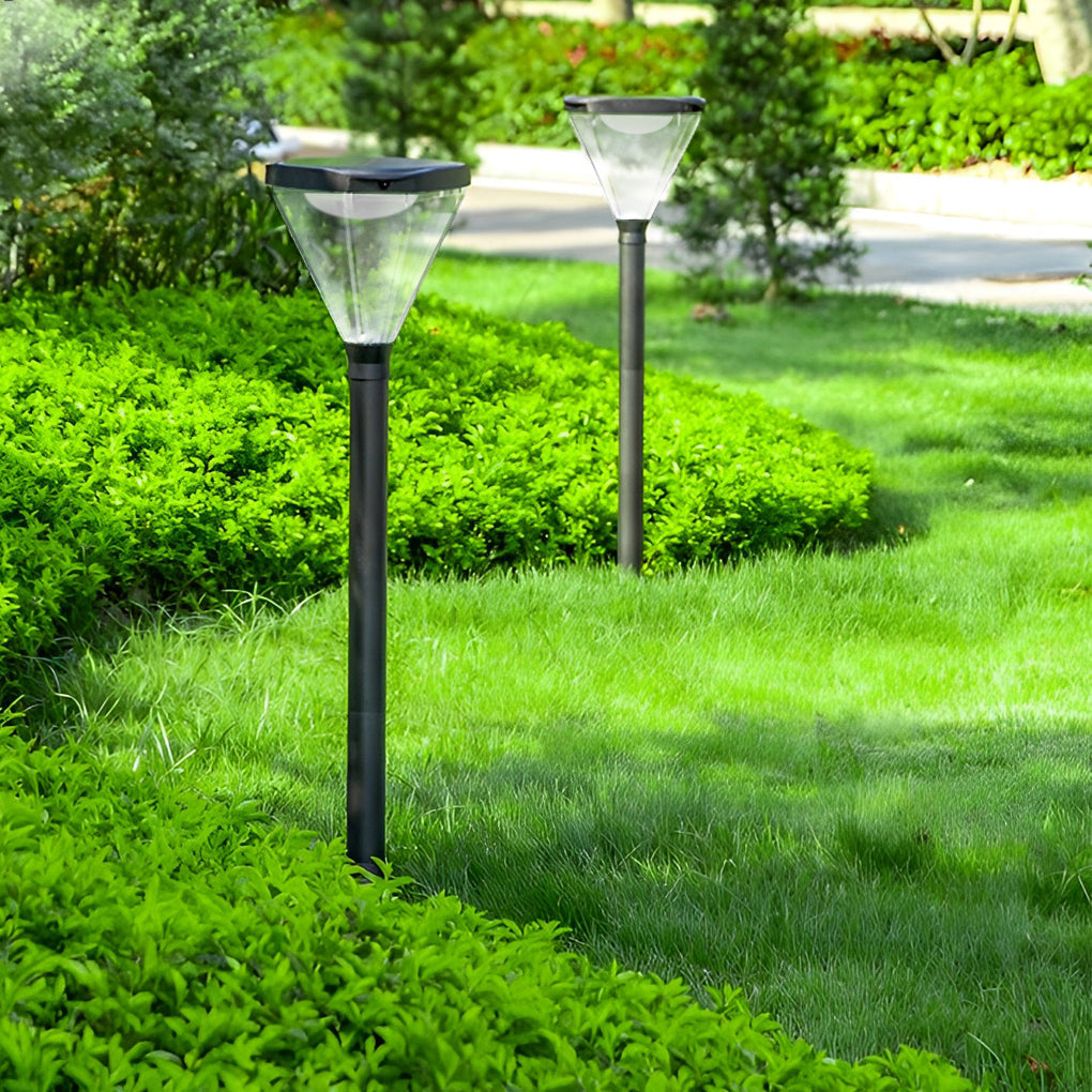 Adjustable Modern Black Solar LED Lawn Lamp with Intelligent Light Control - Lamp Outdoor