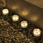 4 Pcs Integrated LED Round Ice Bricks Lights Steps Lighting for Christmas Ambience - Lamp Outdoor