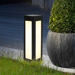 Modern Black Solar Bollard Lights Automatic, Waterproof LED Outdoor Lighting - Lamp Outdoor