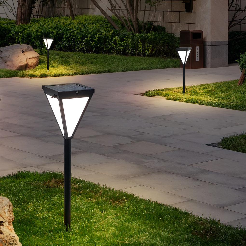 Sleek Solar LED 2.6W Pathway Post Light Outdoor Waterproof Lighting - Lamp Outdoor