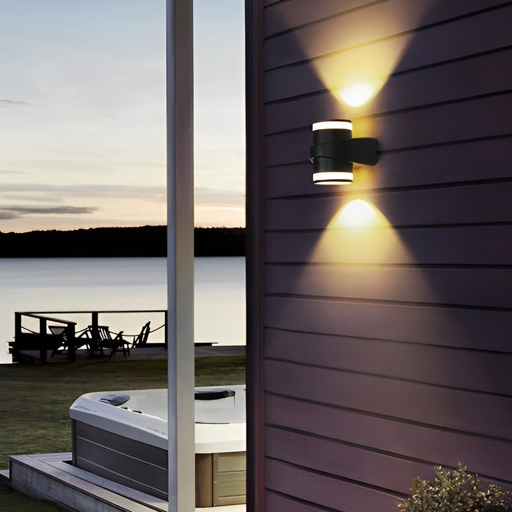 Round Up and Dawn Light LED Waterproof Black Outdoor Wall Washer Lights - Lamp Outdoor