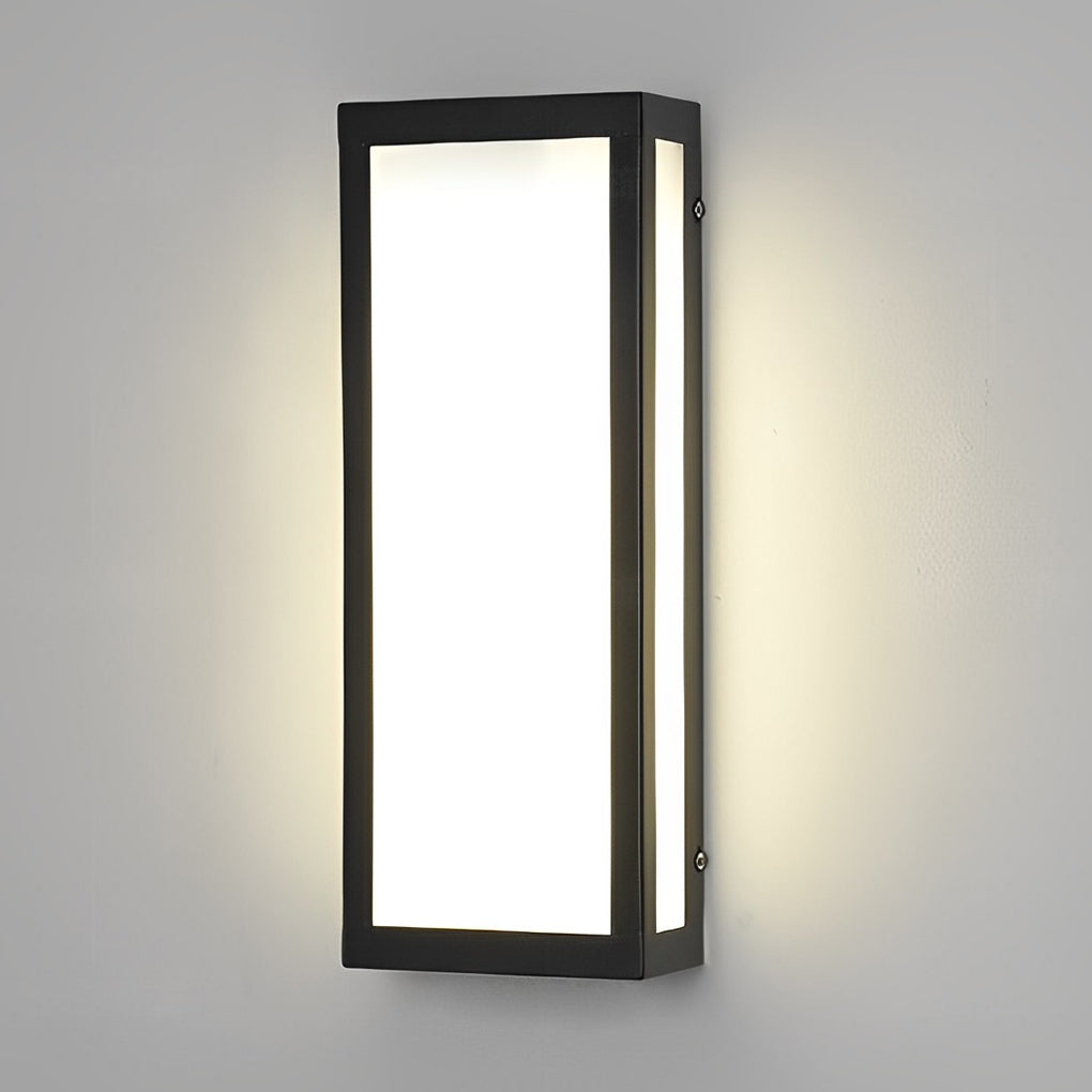 Rectangular LED Waterproof Black Modern Outdoor Exterior Light Wall Lamp - Lamp Outdoor