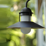 Antique Round Iron Glass Waterproof Black Retro Outdoor Wall Lights - Lamp Outdoor
