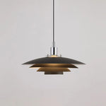 Nylo Contemporary Minimalist Frisbee Shaped Metal Pendant Light - Lamp Outdoor